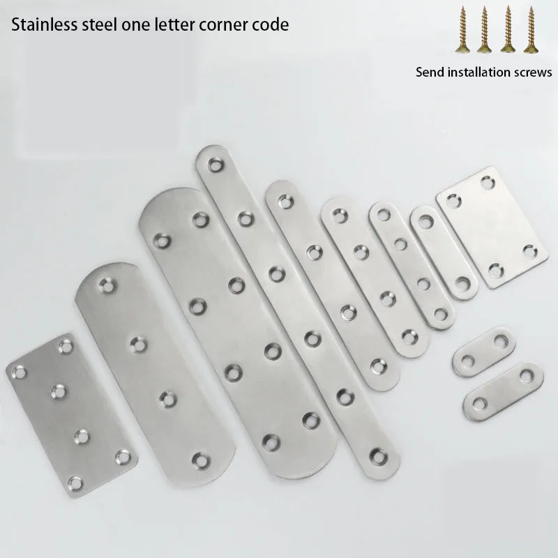 

Stainless Steel Flat Corner Code, One Character Corner Code, Straight Steel Sheet, 180 Degree Straight Code Corner Code