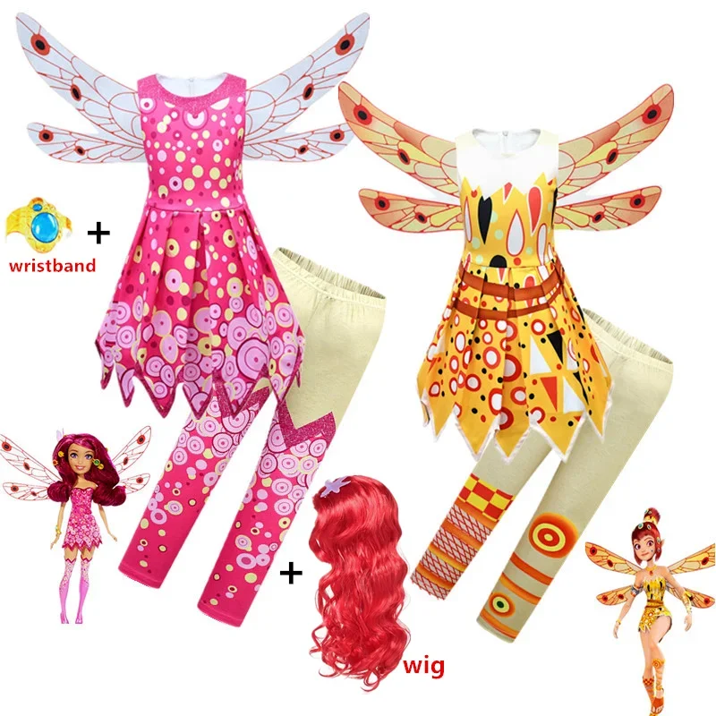 Mia and Me Cosplay Costume Ensemble de vêtements pour filles, fête d'anniversaire pour enfants, vêtements de carnaval pour filles, olympiques d'Halloween pour enfants