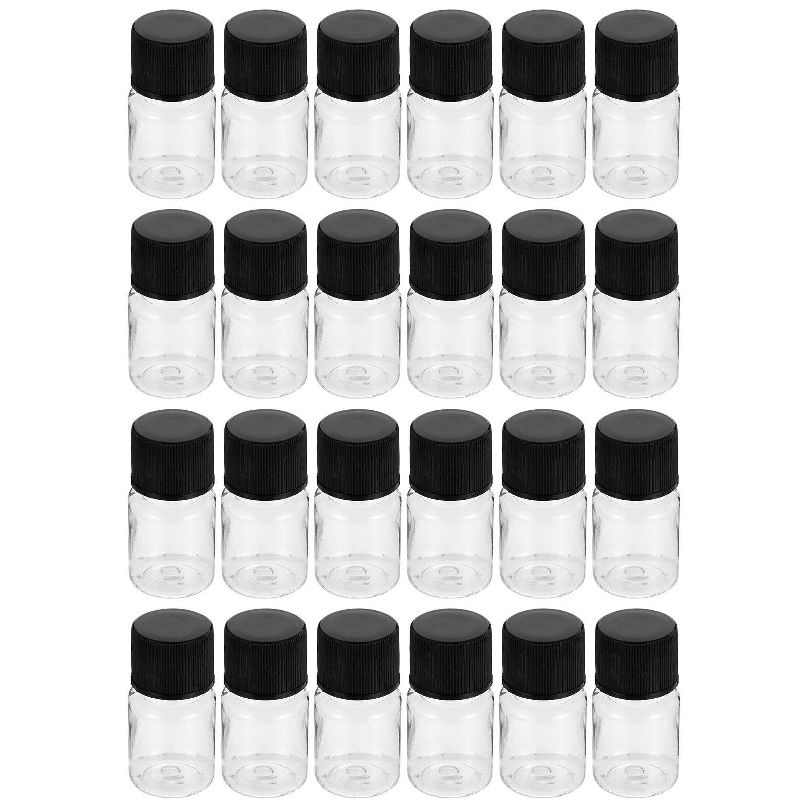50Pcs Essential Oil Sample Bottle Clear Plastic Small Liquid Container Refillable Leak Proof for Travel Perfume Storage