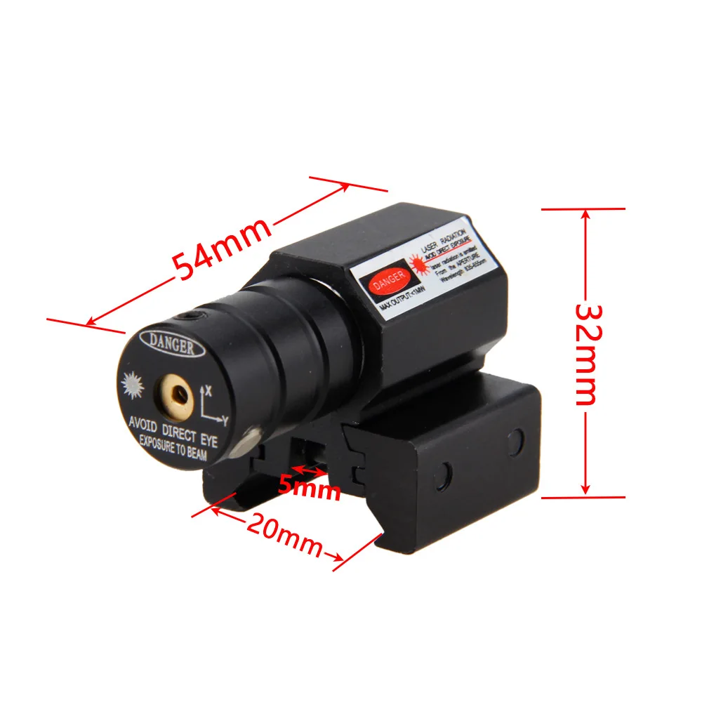 Celownik sterowy 11/20mm regulowany celownik z czerwonym światłem Mini podwieszany kolimator Red Dot Laser podczerwony akcesoria myśliwskie Ar15 Rmr