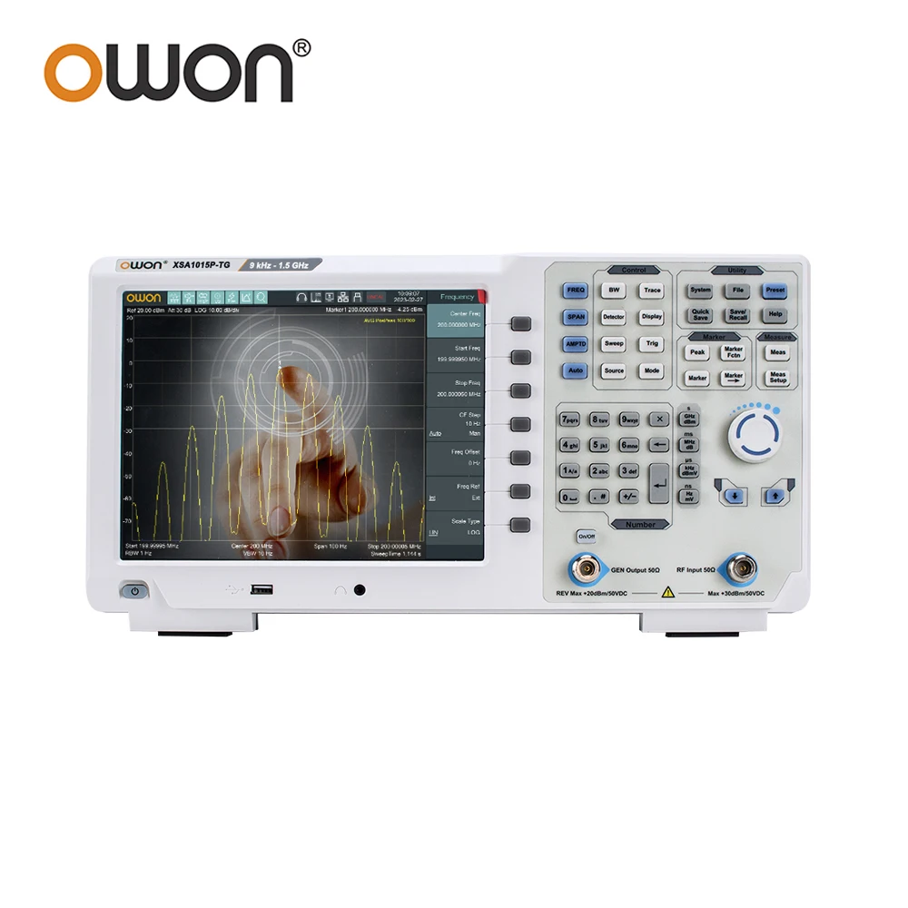 

OWON XSA1015P-TG 9kHz to 1.5GHz Spectrum Analyzer 1Hz Resolution 10.4 inch Multi-touch Screen USB LAN HDMI Tracking Generator