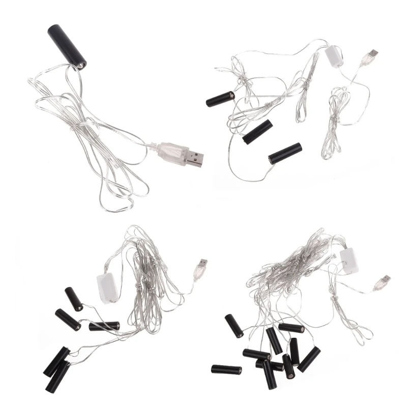 USB Battery Power Adapter Vervangt AA-batterijen voor Leds Light String