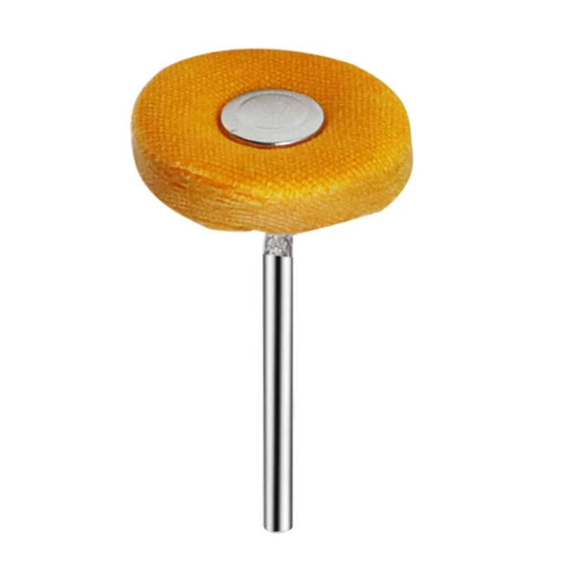 Vải Nỉ Mài Đầu Chà Nhám Mài Mòn ĐỆM PHỒNG Bánh Xe 2.35-3mm Chuôi Sợi Cotton Đánh Bóng Bàn Chải Mini cho Máy Khoan