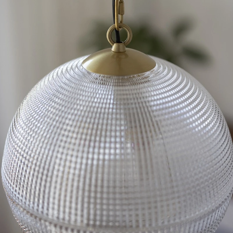 ضوء فاخر كريستال زجاج كرة مستديرة قلادة أضواء الحد الأدنى الإبداعية مطعم غرفة نوم الدرج الرجعية مقهى مصابيح معلقة #6