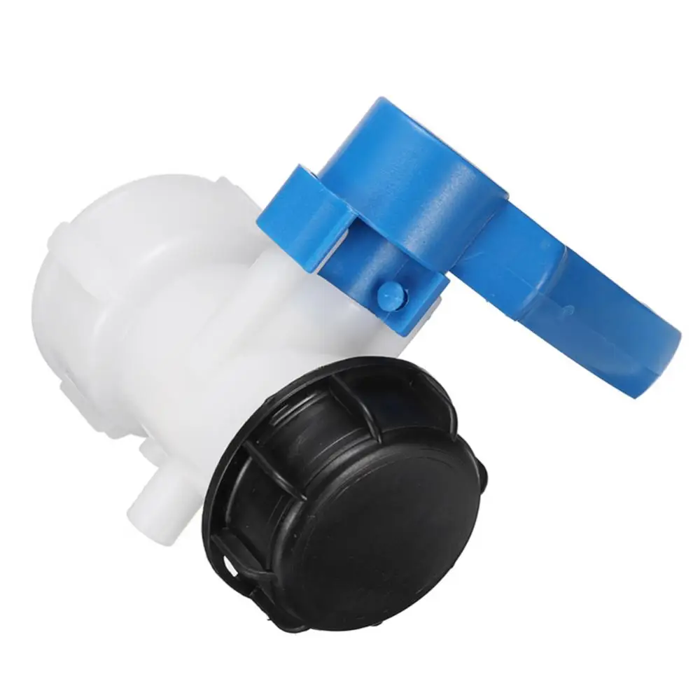 62/75mm Tank Butterfly Valve DN40 62mm DN50 75mm Plastic IBC Tote Tank Butterfly Connection Valve Tap Water Drain Adapter