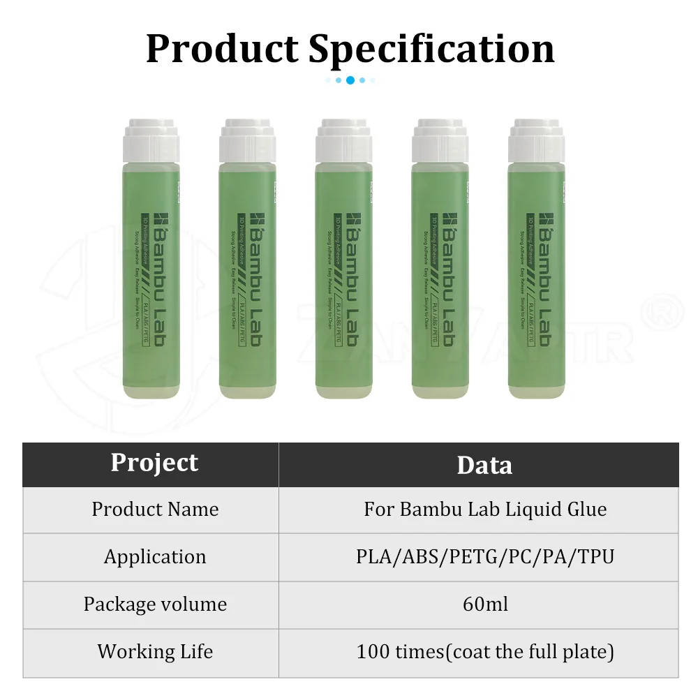 

Клей-карандаш Official для Bambu Lab: твердый/жидкий клей для строительных пластин, сильная адгезия, совместим с PLA, ABS, PETG, ASA, TPU
