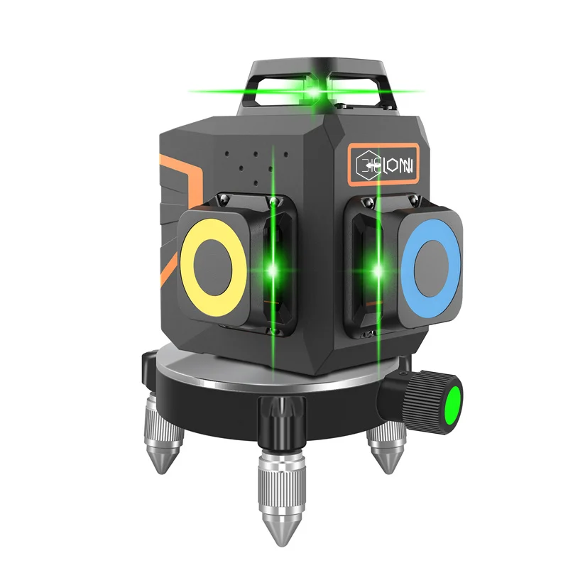 

12 Lines 3D Green Level 360 Degree Rotary Level With Metal Base level Tool