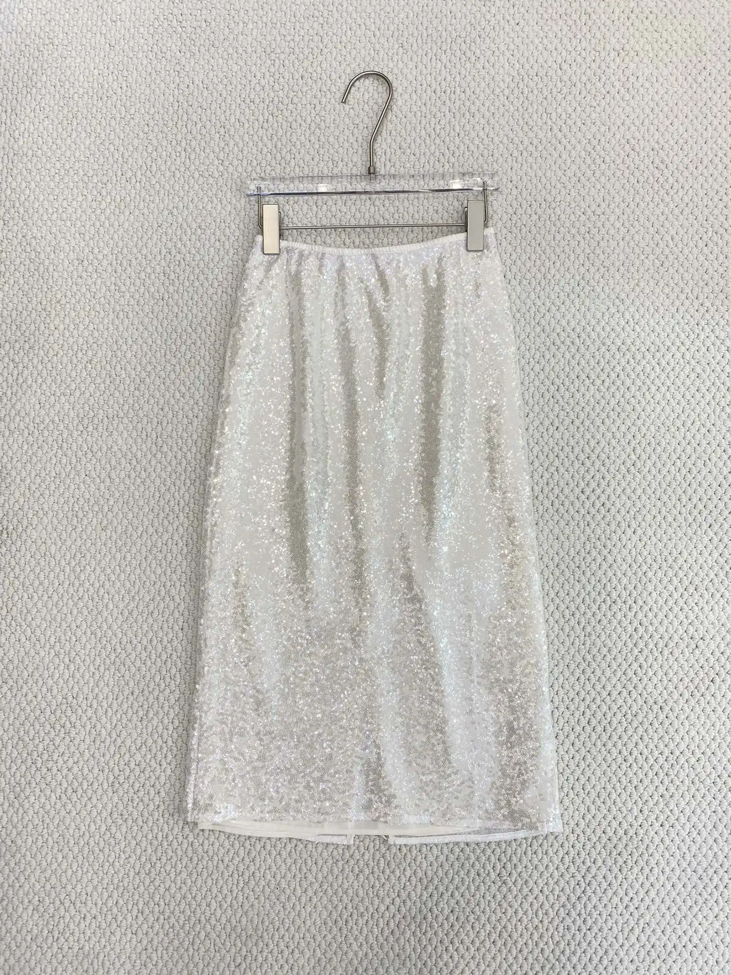 

2024 Spring/Summer New Women's Wear Fashion Gentle Sweet Sequined Skirt 0409