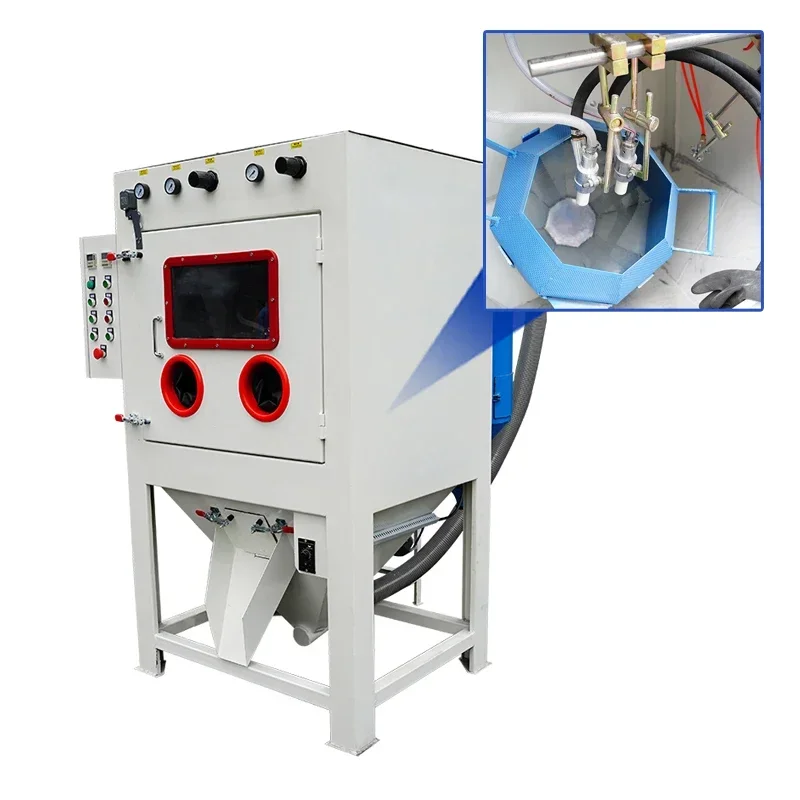 Automatic Drum Sandblasting Machine Tumble Blast Cabinet for Batch Small Parts