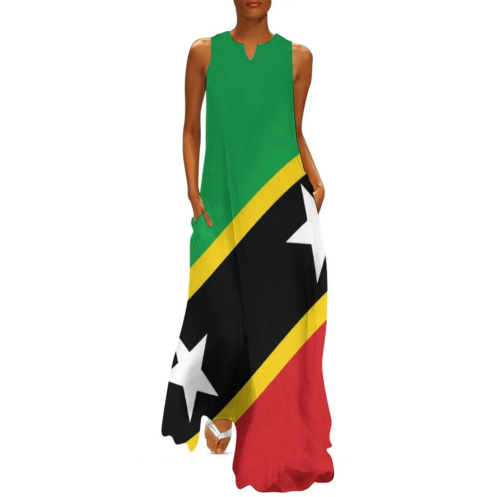 

St Kitts and Nevis National Flag Long Dress ladies dresses for women 2024 evening dress