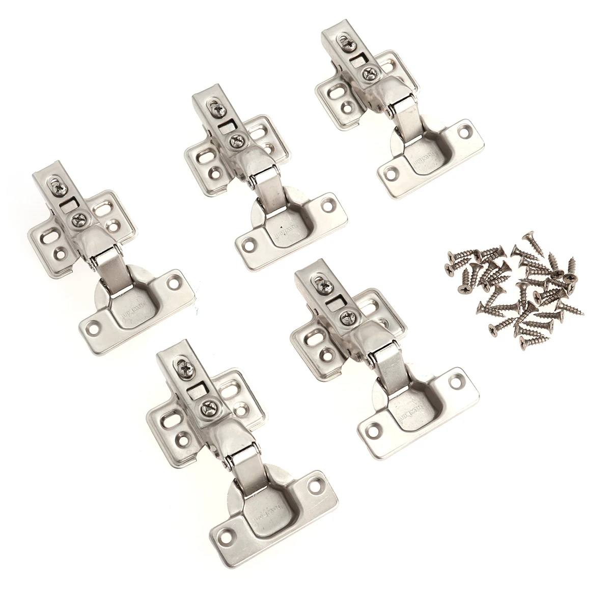 

5 pcs StainlessSteel HydraulicHinges Furniture Concealed KitchenDoor Silver Durable HeavyDuty WearResistant