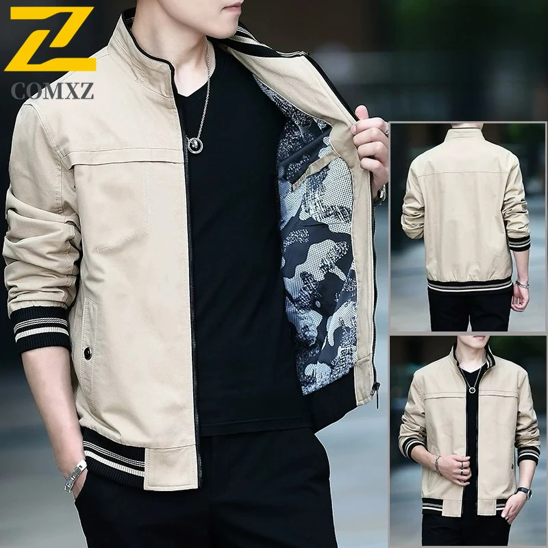 

Newest 100% Cotton Jacket Men's Autumn 2025 Cargoes Windbreaker Jackets Male Outwear Leisure Workwear Jacket Men Brand Clothing