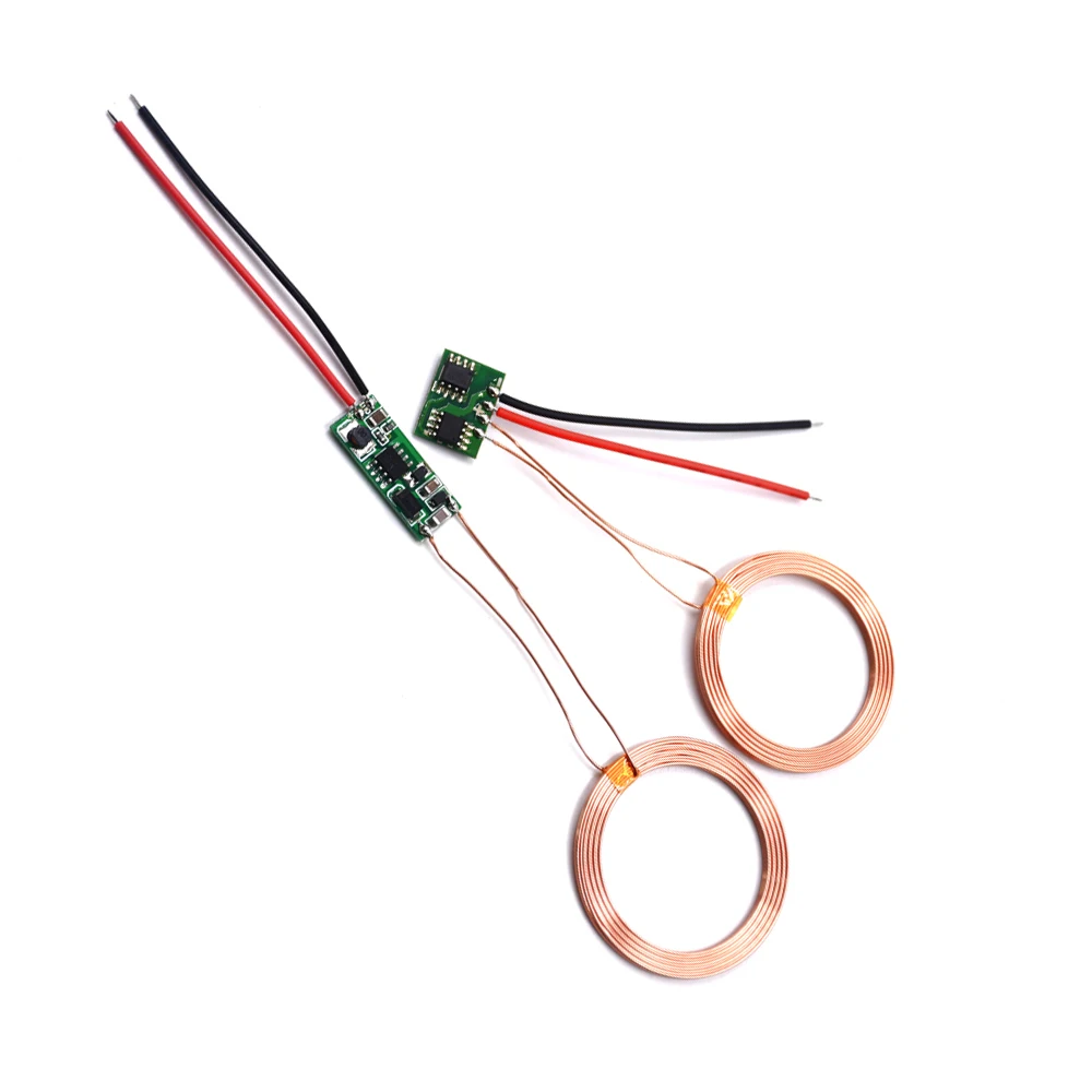 Imagem -02 - Indução Transmissor e Receptor Eletrônica Carregador Módulo de Carregamento sem Fio Power Supply Coil dc 5v