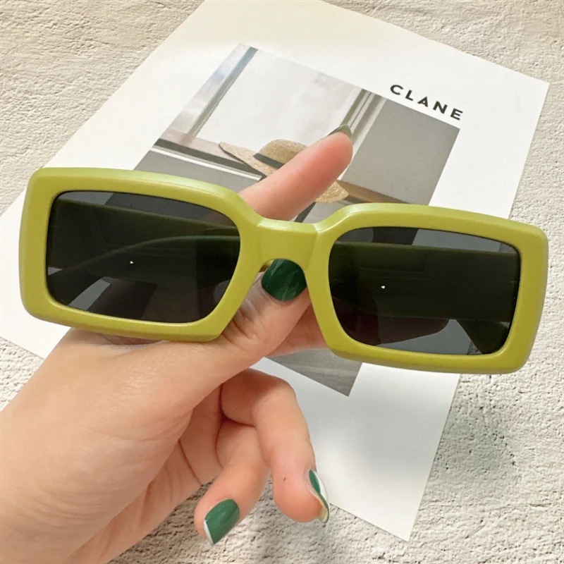 New Square Eyewear Fashion Vintage Sunglasses Women Brand Designer Retro Rectangle Sun Glasses Female lns Popular Sunglasses