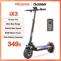 iScooter iX3 800W Powerful Electric Scooter 40KM Range 10inch Off Road Tire Electric Kick Scooter 10Ah 40KM/H Scooter for Adults