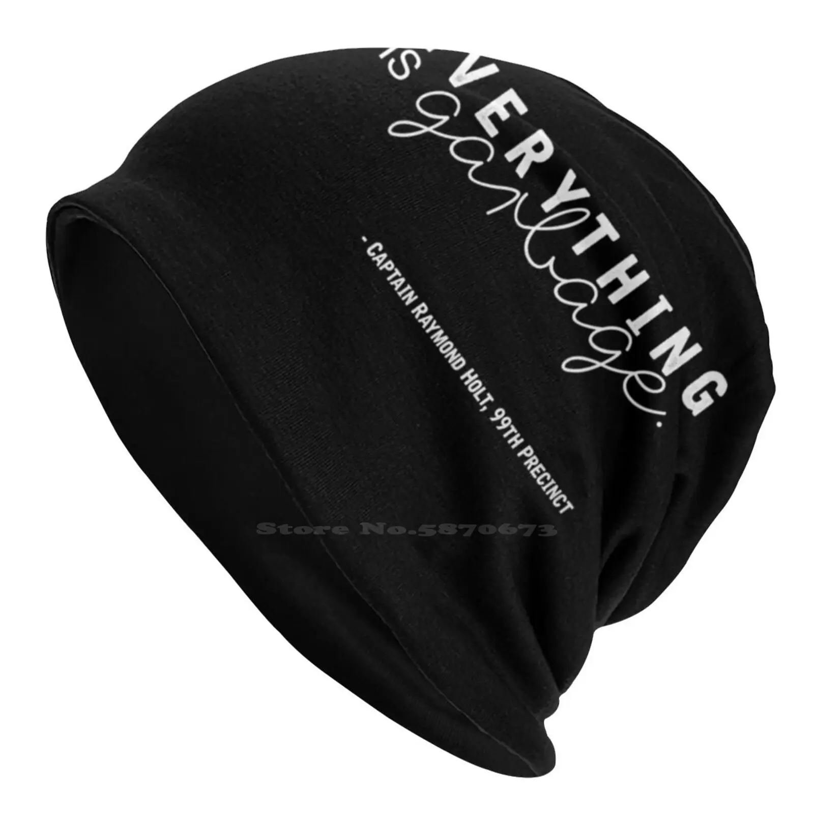 Everything Is Garbage ( White Writing Version ) Knitted Hat Warm Beanie Outdoor Caps Everything Is Garbage B99 Brooklyn Nine