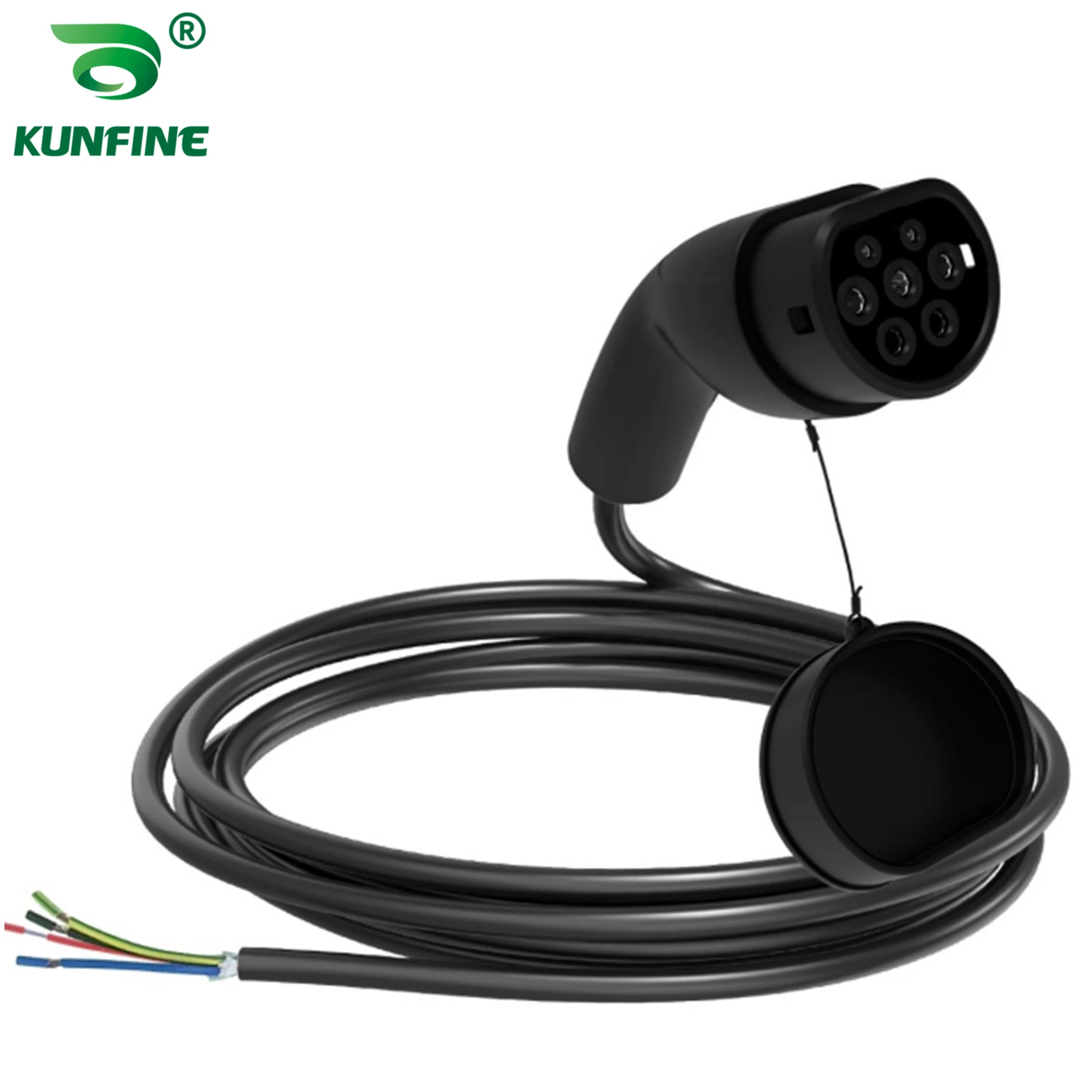 EV Charger Cable 7KW 32A Type 1 J1772 Type 2 Plug 5m Cable Customizable Length Electric Vehicle Charging Station EVSE Wallbox