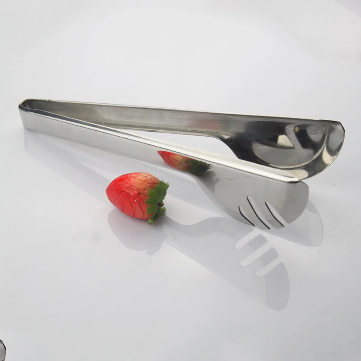 

9Inch Stainless Steel Bbq Clip Food Grade Mirror Finish One Piece Hollow Shovel Design For Steak Bread Fried Meat