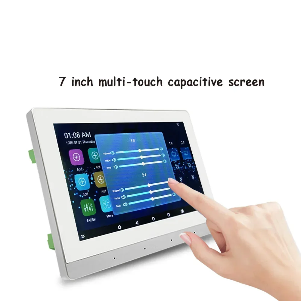 Smart Bluetooth Wall Amplifier Panel Music Amp with Dual Audio Zone Control Suitable for Residential Home Consumer Electronics