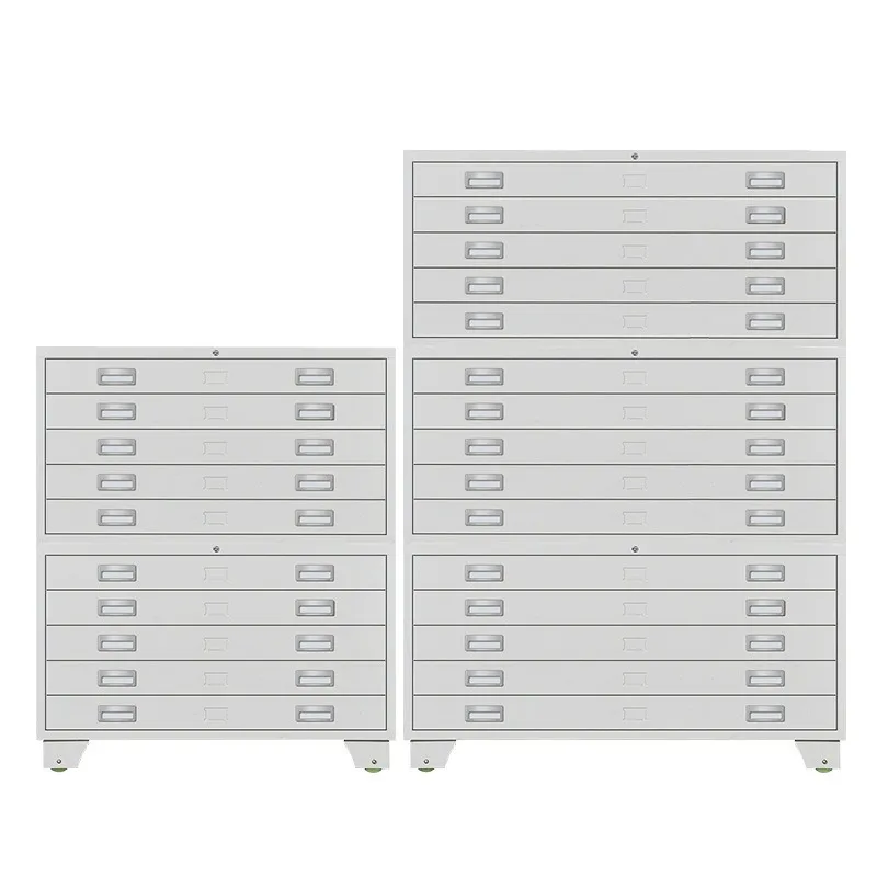 Thickened steel base drawing cabinet No. 0 and No. 1 Engineering drawing storage cabinet Film cabinet Multi-layer drawer Data st