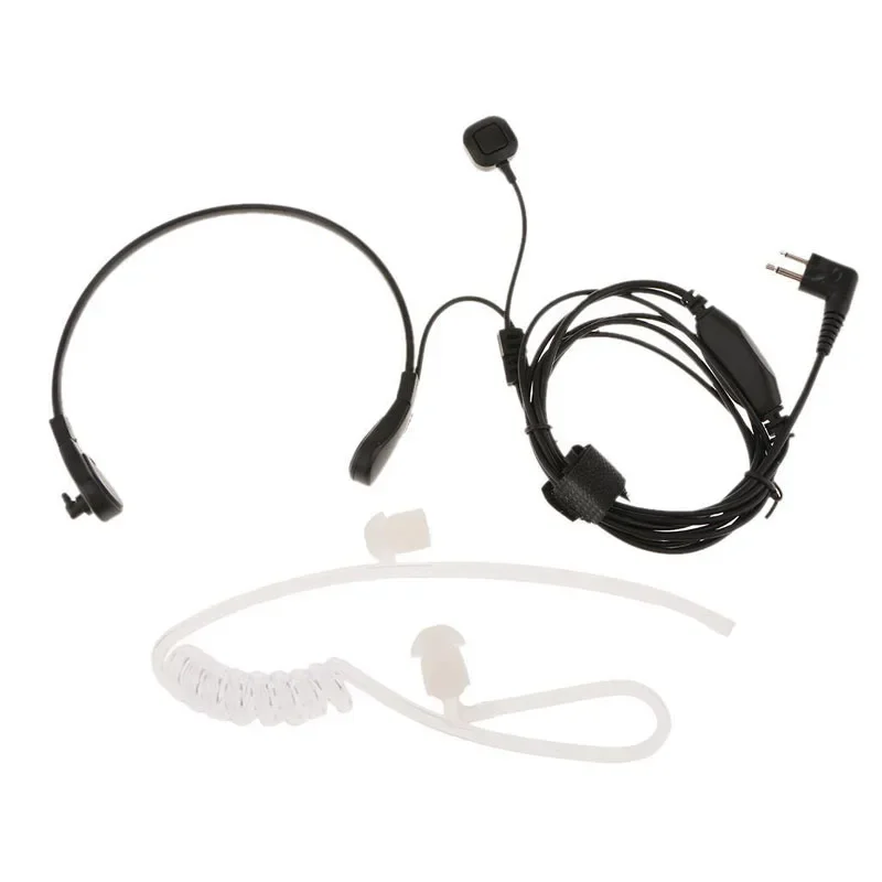 

2 Pin Air Tube Earpiece Throat Control Finger PTT Mic Headset for Motorola GP88 GP300 GP2000 CP040 CP88 CP100 Radio Accessories