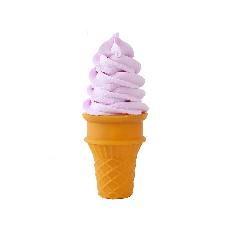 Simulation Crispy Ice Cream Model Realistic Artificial Food Model Fake Food Dessert Ice Cream Cone Photography Decorative Props