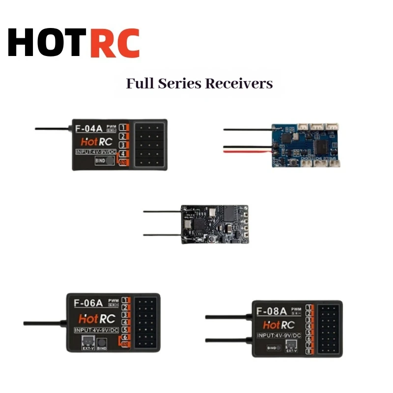 HOTRC F-04A F-05A F-06A F-08A استقبال ل RC سيارة قارب نموذج طائرة متوافق مع نظام راديو التحكم عن بعد HT-6A #2