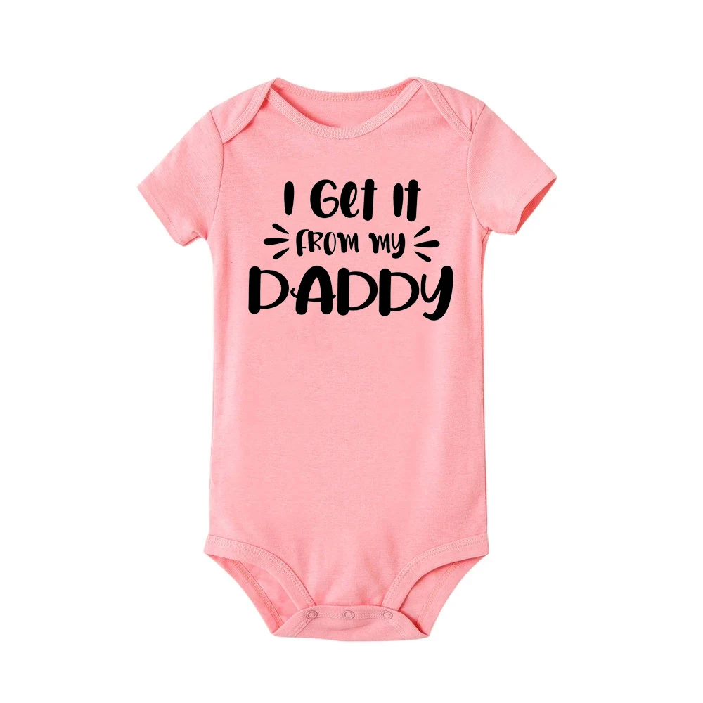 I Love My Daddy Toddler Boys Girls Summer Short Sleeve Bodysuit Gender Neutral Baby Romper Infant Clothes Father\'s Day Best Gift