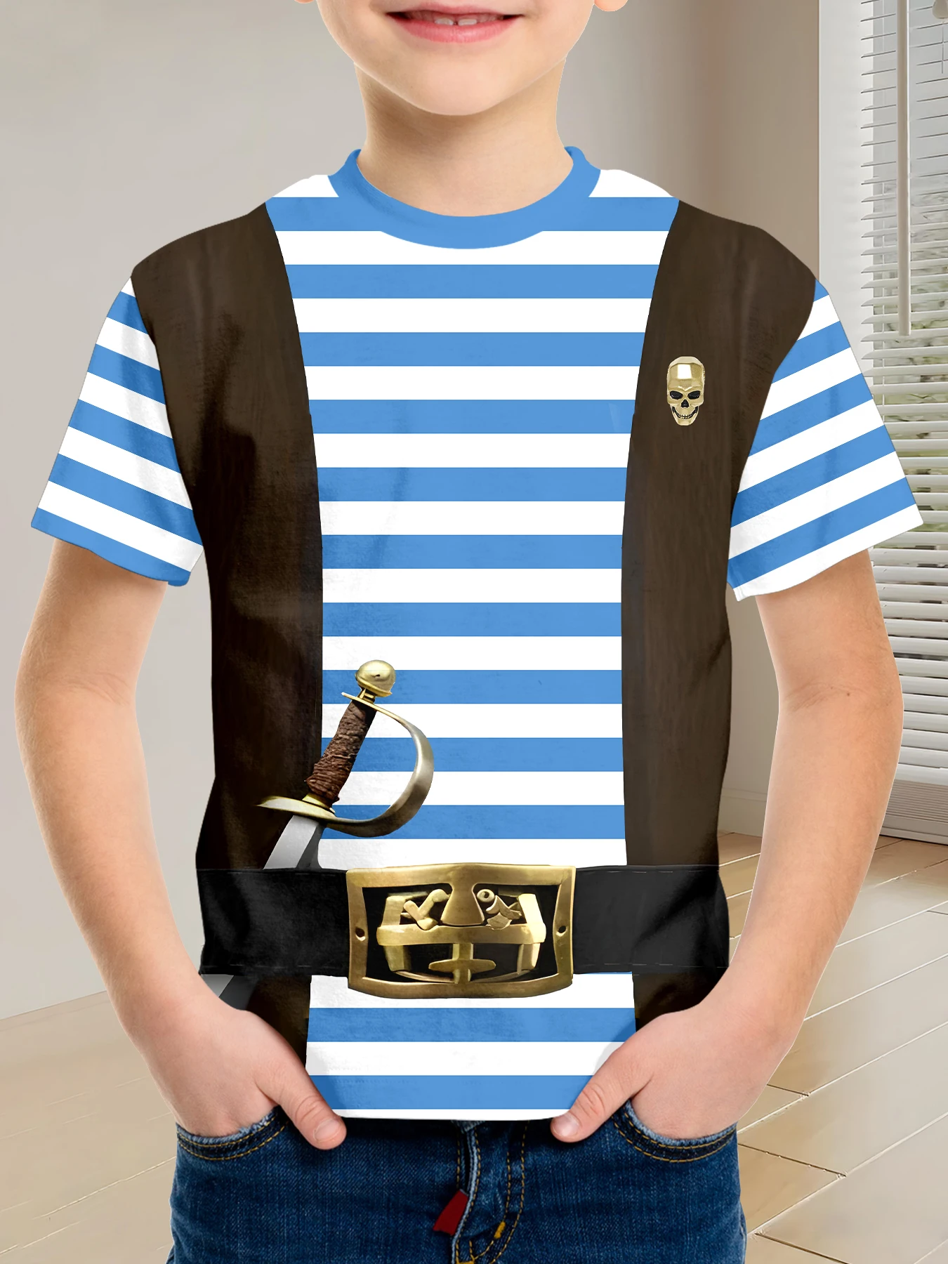 T-shirt a maniche corte per bambini Top estivo basic casual girocollo per neonati