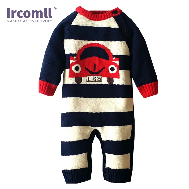 

Ircomll Warm Fleece Newborn Baby Rompers Knitted Sweater Cartoon Car One Piece Jumpsuits O-neck Infant Crochet Overalls TB487