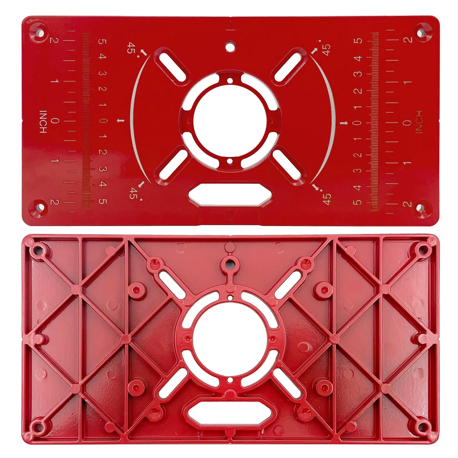 Carpinte Router Tisch Insert Platte Holzbearbeitung Bänke Aluminium Holz Trimmer Modelle Gravur Fräsen Maschine Mit Ringe