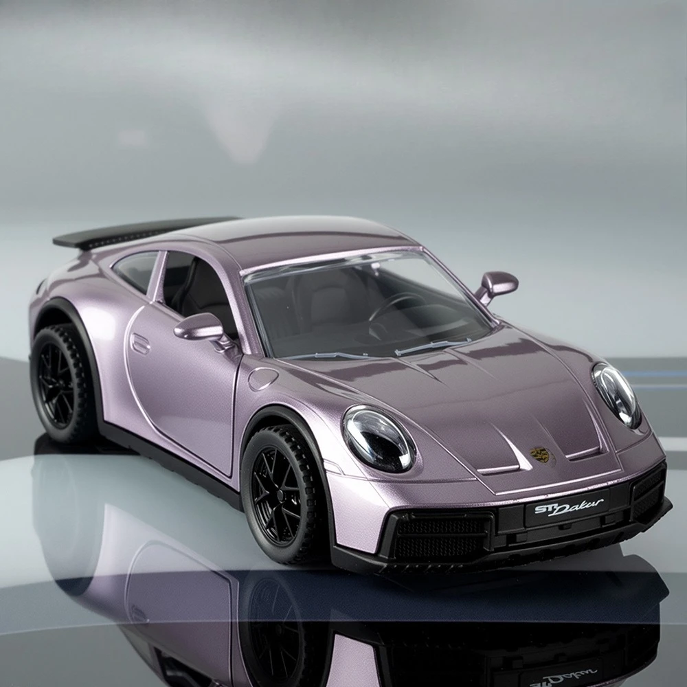 1:32 911 voiture de sport en alliage moulé sous pression modèle de voiture son et lumière retirer jouet pour enfants à collectionner cadeau d'anniversaire