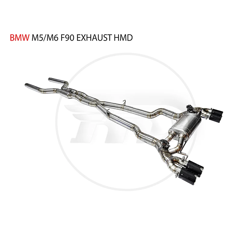 HMD Titanium Alloy Exhaust Systems Downpipe Is Suitable For BMW M5 M6 Custom Electronic Valve Car Accessories Auto Modification