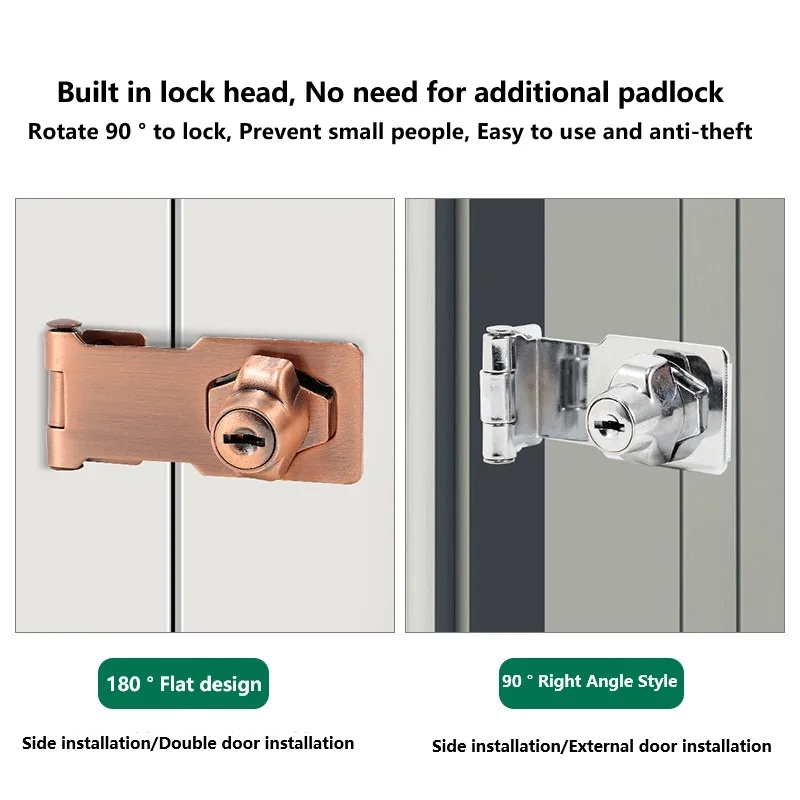 Office Desk Drawer Cabinet With Lock Plate Refrigerator Lock Anti-theft Wooden Door File Cabinet Lock