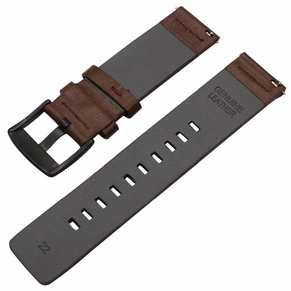 22 24mm Leather band for Samsung Galaxy watch watch 3 46mm 42 Active2 40 44 SmartWatch Quick release WatchStrap 18 20mm Bracelet
