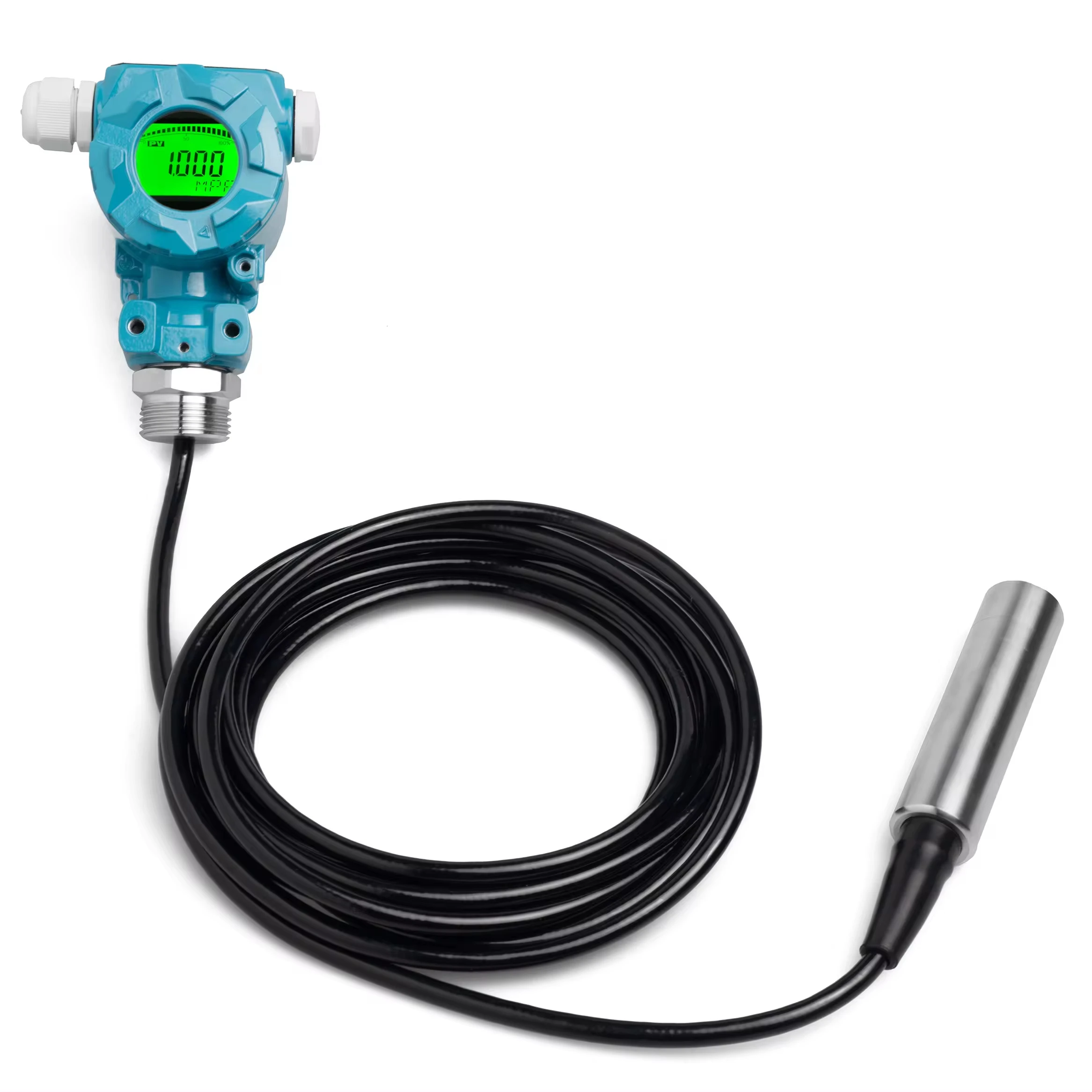 

Hank 4-20ma Submersible Water Level Sensor Tank Fuel Level Meter Liquid Level Sensor Transmitter Rs485 Transducer