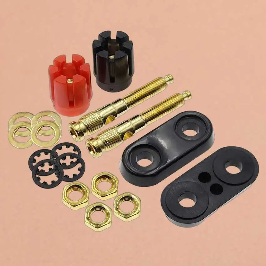 1PCS Banana Plug Couple Terminals Red Black Connector Amplifier Terminal Binding Post Dual 4mm Banana Socket Speaker Plug Jack