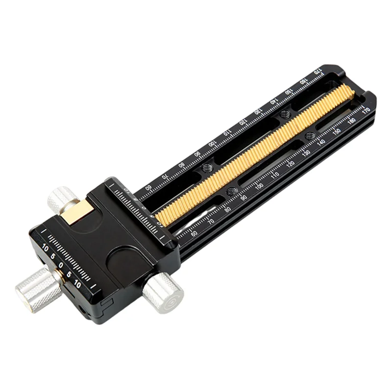 170mm Macro Focusing Rail Slider with Fit Clamp Quick Release Plate for Close-Up and Photography