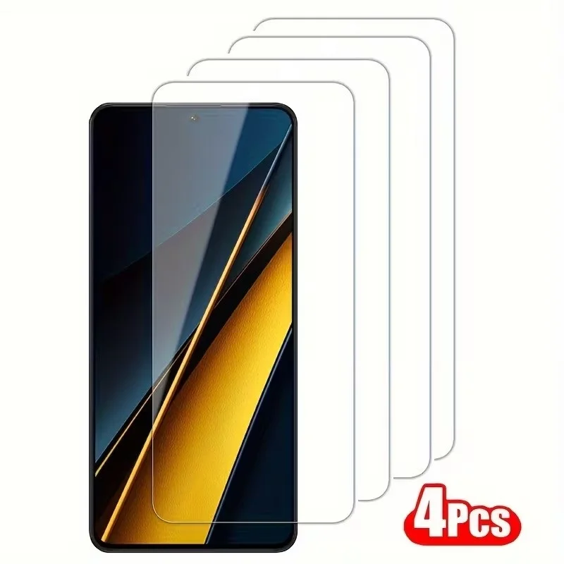 4 Stück gehärtetes Glas für Xiaomi Redmi 10 10A 10C 12 12C 13 13C 14C Note 10S 12S Anti-Scratch HD Displayschutzfolie