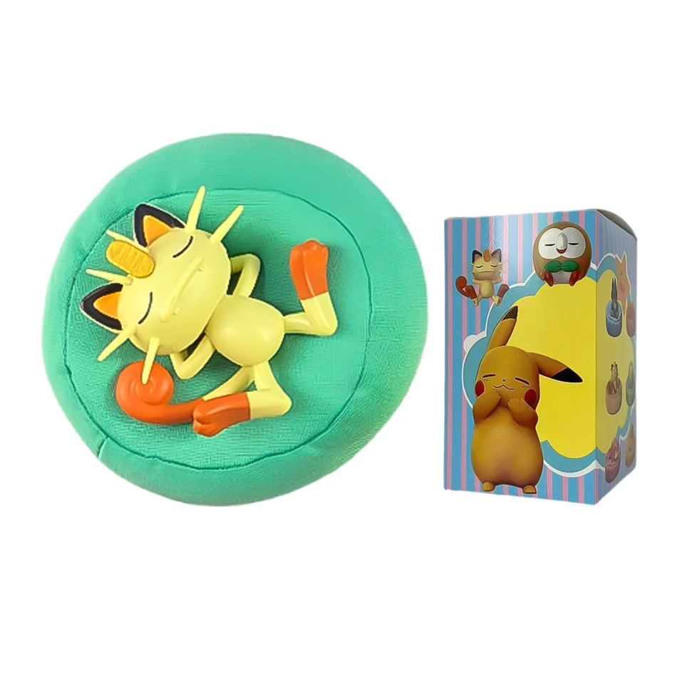 Anime Pokémon Blind Box Modellfigur 1-12 Stück Pikachu Schlaf-Serie Innenraumfigur Schlafende Position Spielzeug Geschenk für Freunde