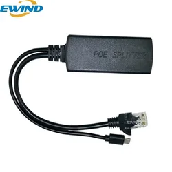 EWIND Gigabit POE Splitter 48V To 5V 12V Micro USB/Type-C/DC 10/100/1000Mbps Power Over Ethernet for CISCO for HUAWEI and Camera