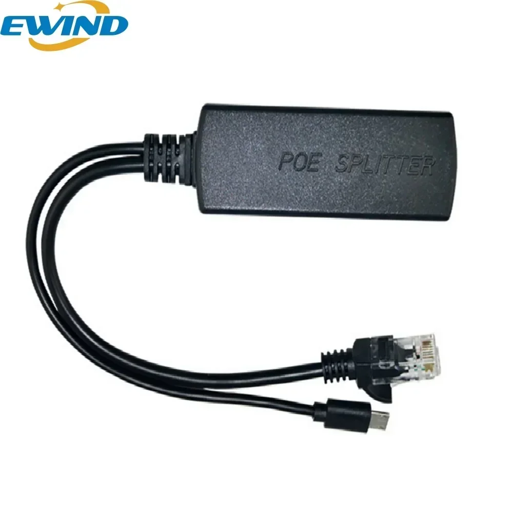 Imagem -02 - Divisor de Power Over Ethernet Gigabit Poe para Câmera Micro Usb Tipo-c dc 10 Mbps 100 Mbps 1000mbps Adequado para Huawei 48v a 5v 12v