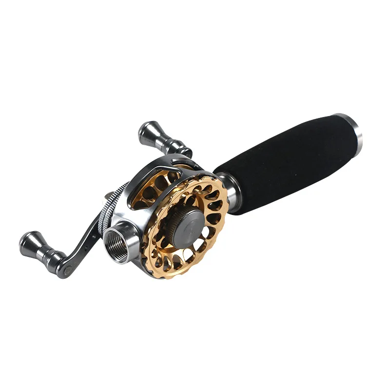New arrived 50 CNC Carved full metal speed ratio wheel Line through the inside hollow reel Modified fishing reel set