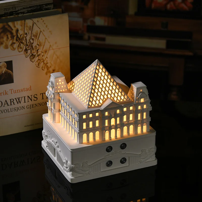 

Bluetooth audio aromatherapy light night light wholesale Louvre bedroom aromatherapy diffuser stone advanced ornament gift