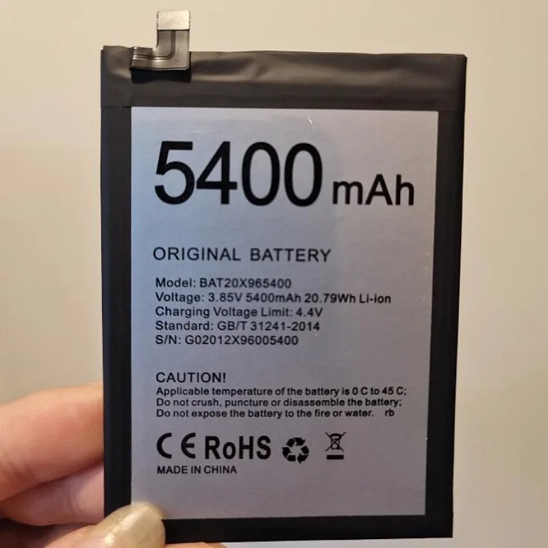 NEW 3.85V 5400mAh BAT20X965400 Battery For DOOGEE X96 Pro Mobile Phone