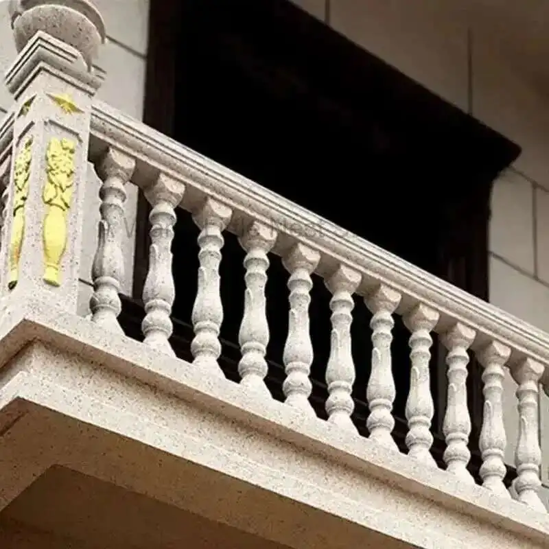 

European Style ABS Roman Column Mold Villa Balcony Garden Fence Mold Cast-in-place Cement Outdoor Guardrail Vase Column Molds