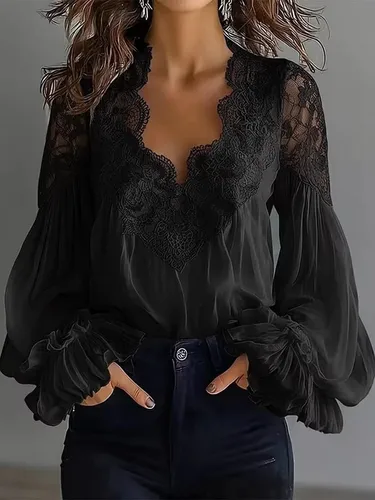 Imagen 2 del producto Blusas de Mujer 2026 Primavera Otoño Blusa de Manga Larga Blusa de Mujer Camisa de Oficina Elegante Camisa de Trabajo Top Blusas Mujer De Moda