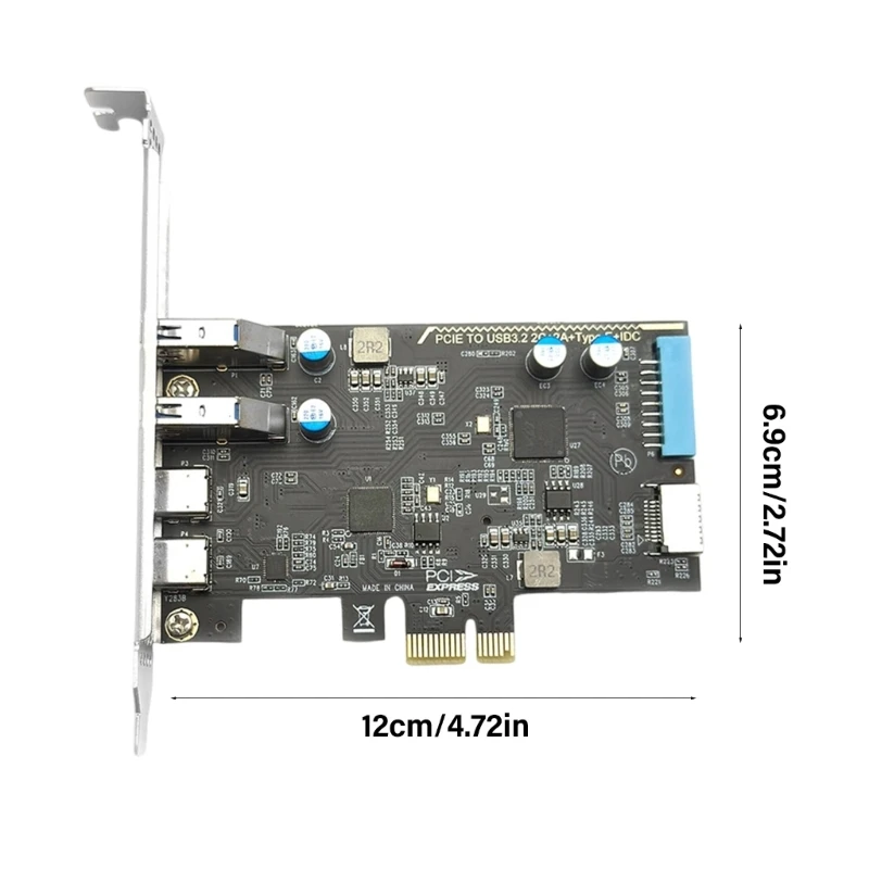 محول PCIe PCIEX4 X16 جديد متوافق مع 2025 منفذ مزدوج 10 جيجابت في الثانية لا يحتاج إلى سائق