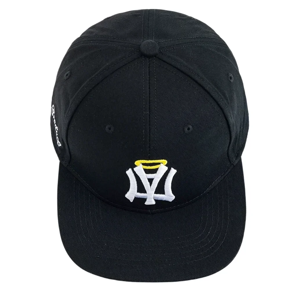 Heißer Verkauf: Unisex Flat-Bill-Snapback-Cap mit NA-Buchstaben und Flügel-Stickerei – Lässige Outdoor-Trend-Baseballkappe für Herren und Damen – Detail 9