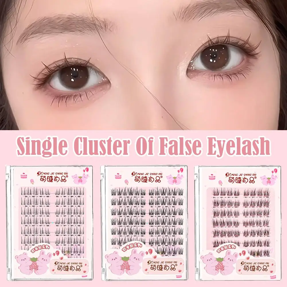 Faux-cils à grappe unique sans colle, idole coréenne, cils améliorés en forme de U, naturels, doux, noirs, St M1E8